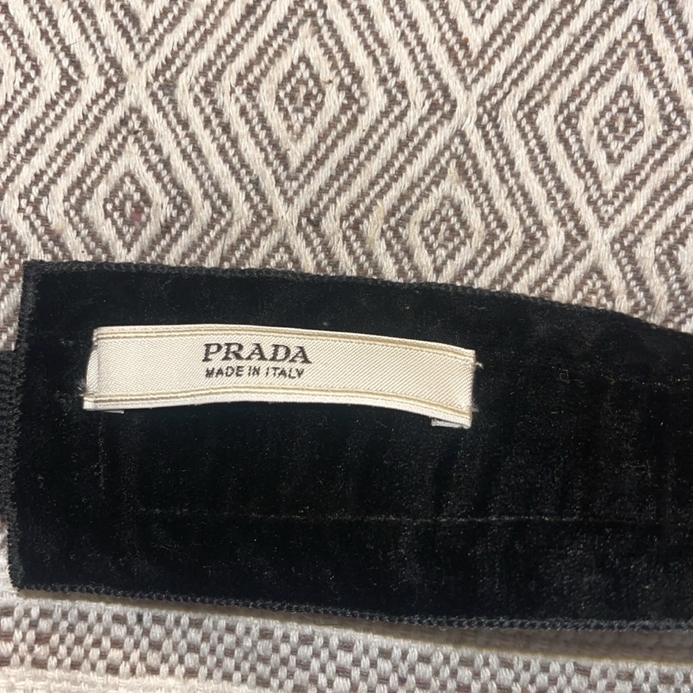 Prada Vintage Beaded Velvet Belt - Picture 2 of 6